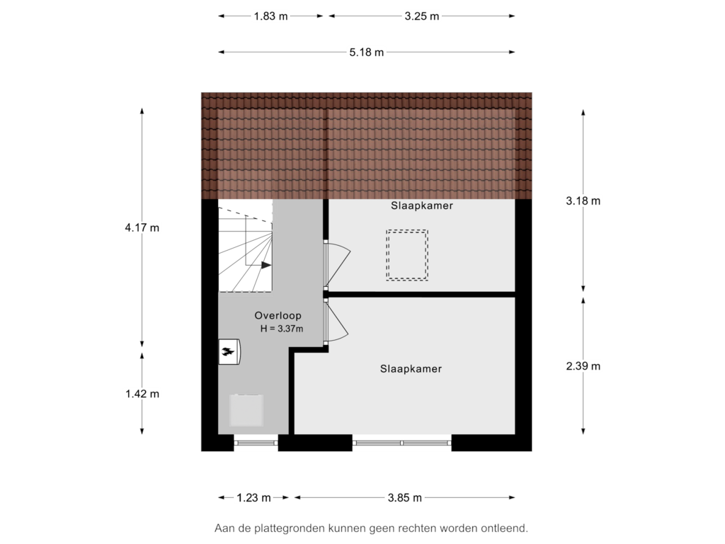 Bekijk plattegrond van 2e Verdieping van Janswaal 68