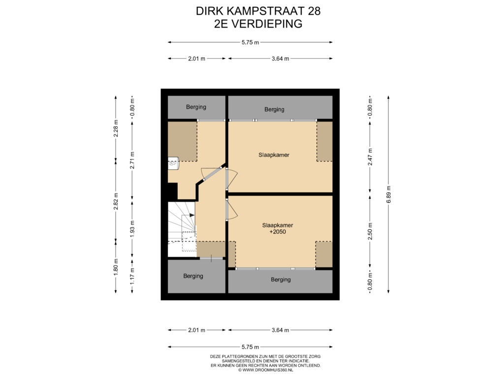 Bekijk plattegrond van 2E Verdieping van Dirk Kampstraat 28