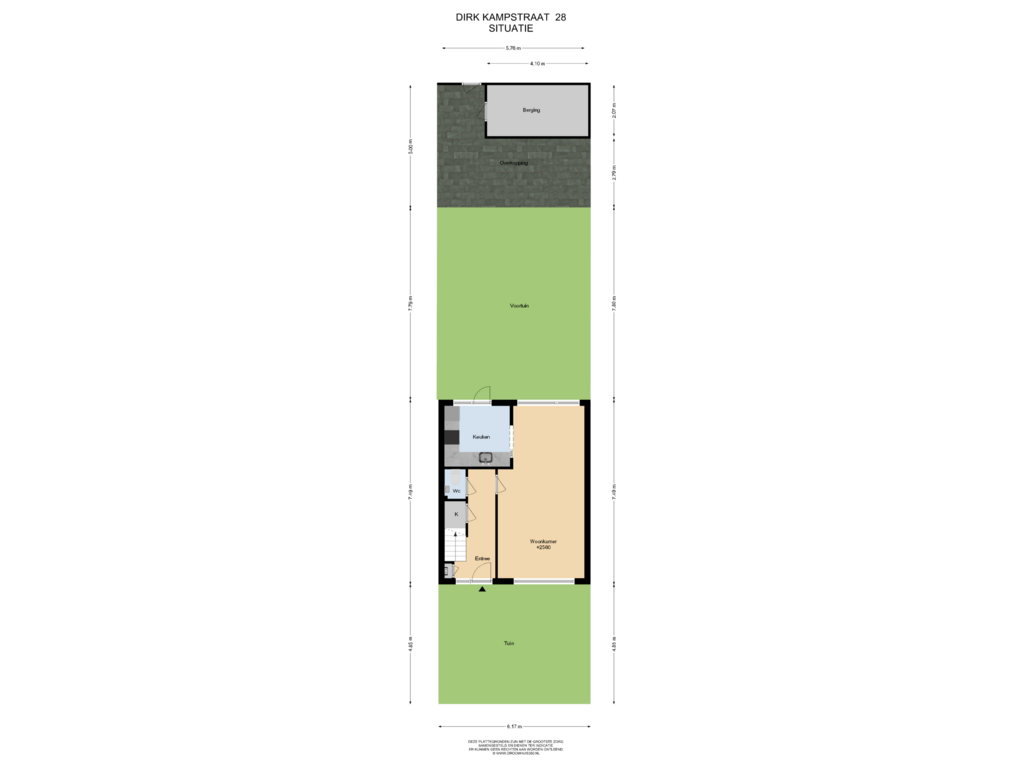 Bekijk plattegrond van Situatie van Dirk Kampstraat 28