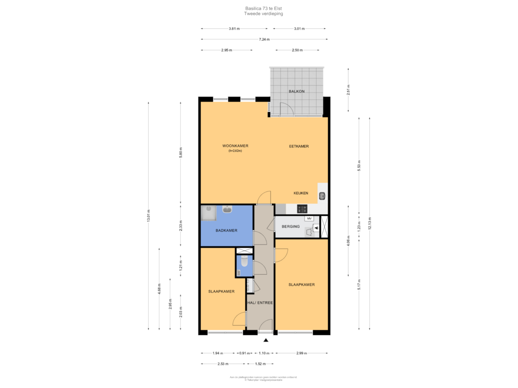 Bekijk plattegrond van Tweede verdieping van Basilica 73