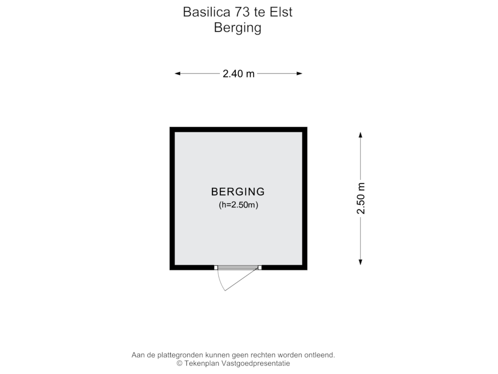 Bekijk plattegrond van Berging van Basilica 73