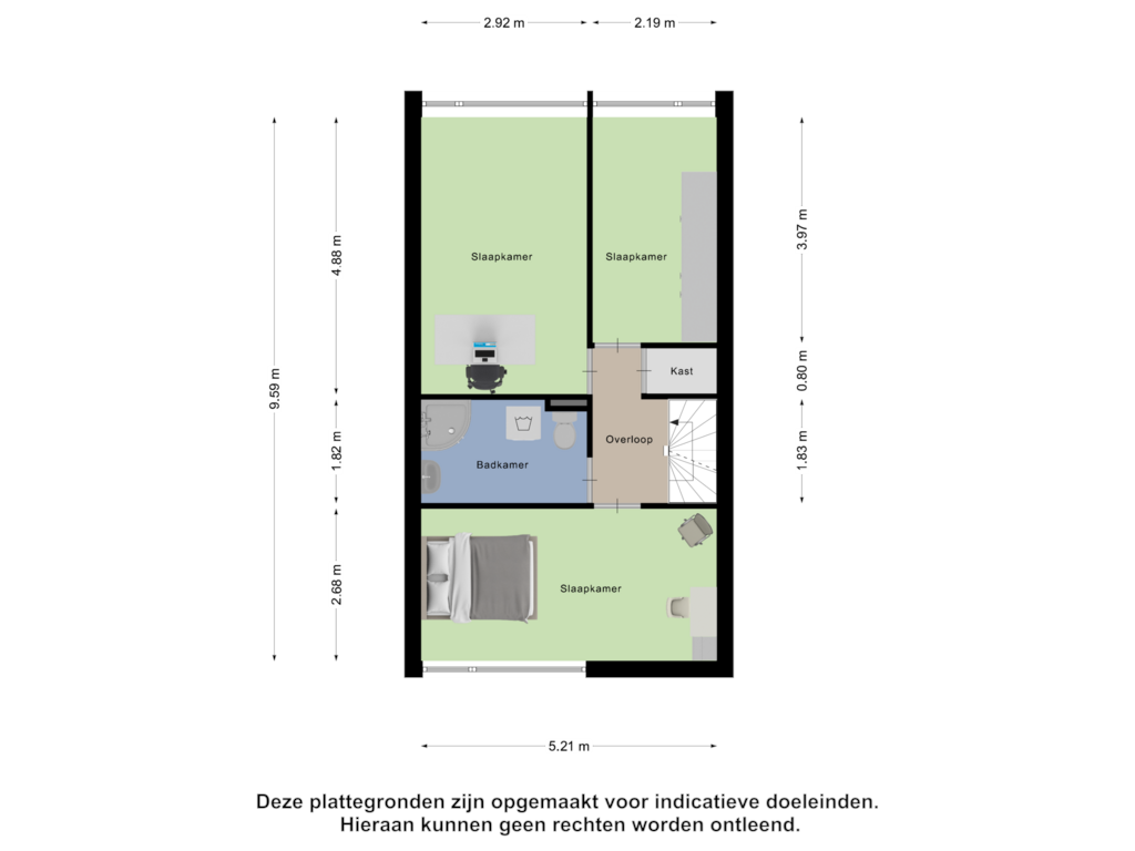 Bekijk plattegrond van Eerste Verdieping van Bosrode 6