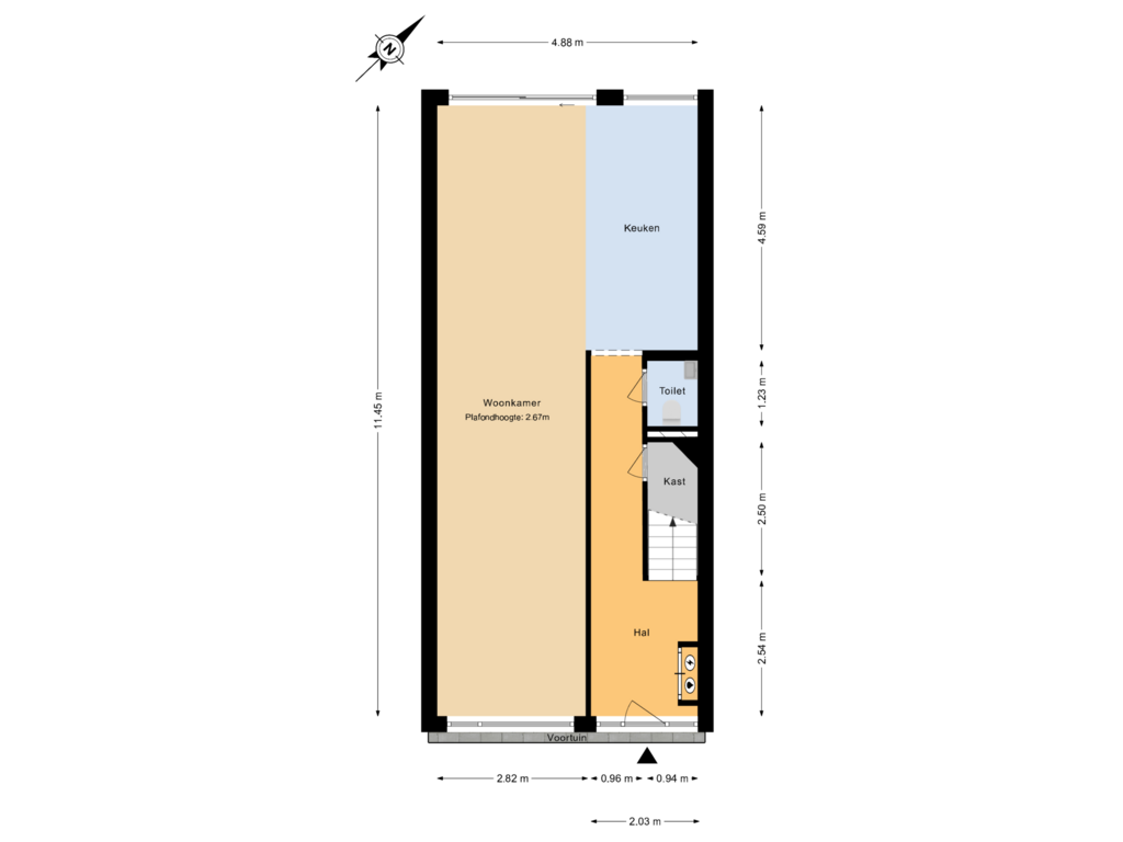 Bekijk plattegrond van Begane grond van Dirk Schäferstraat 16