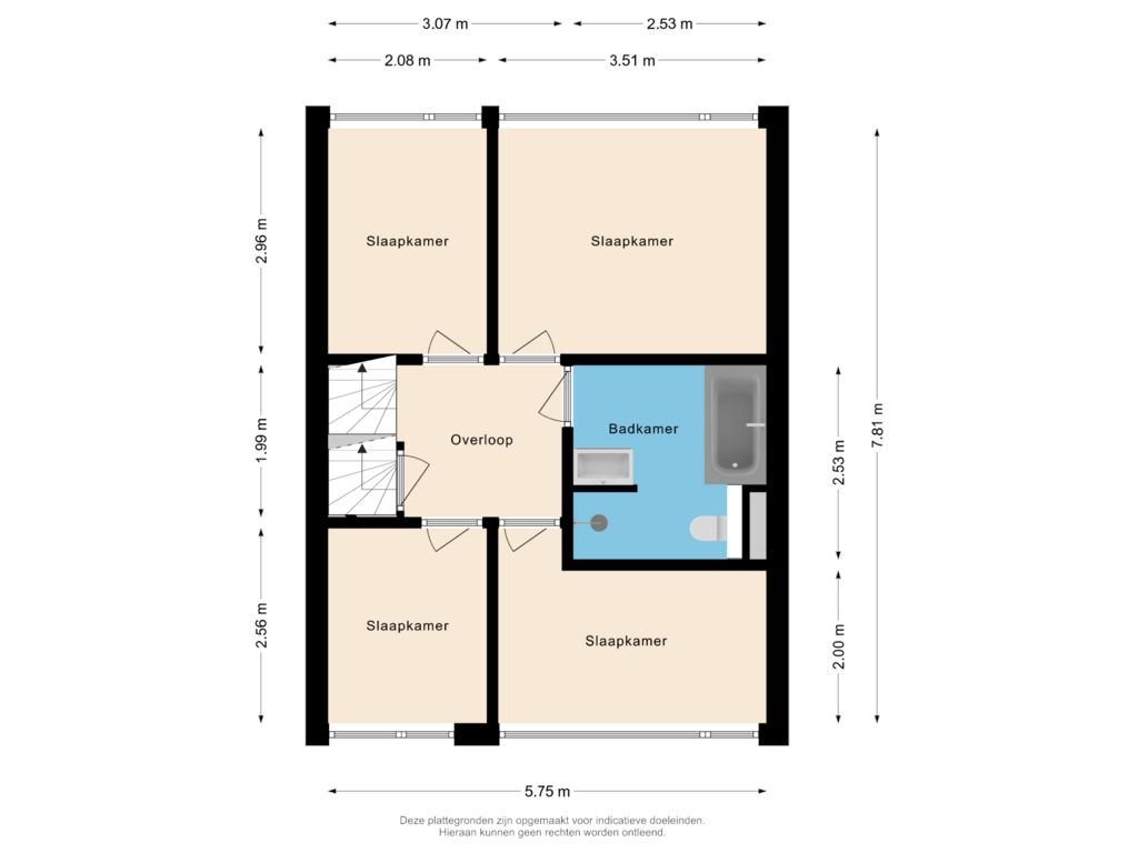 Bekijk plattegrond van Eerste verdieping van Ravelstraat 4