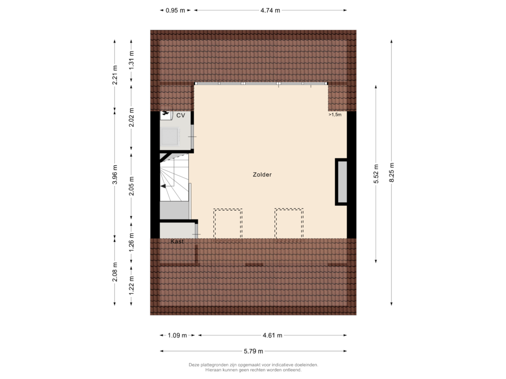 Bekijk plattegrond van Tweede verdieping van Ravelstraat 4