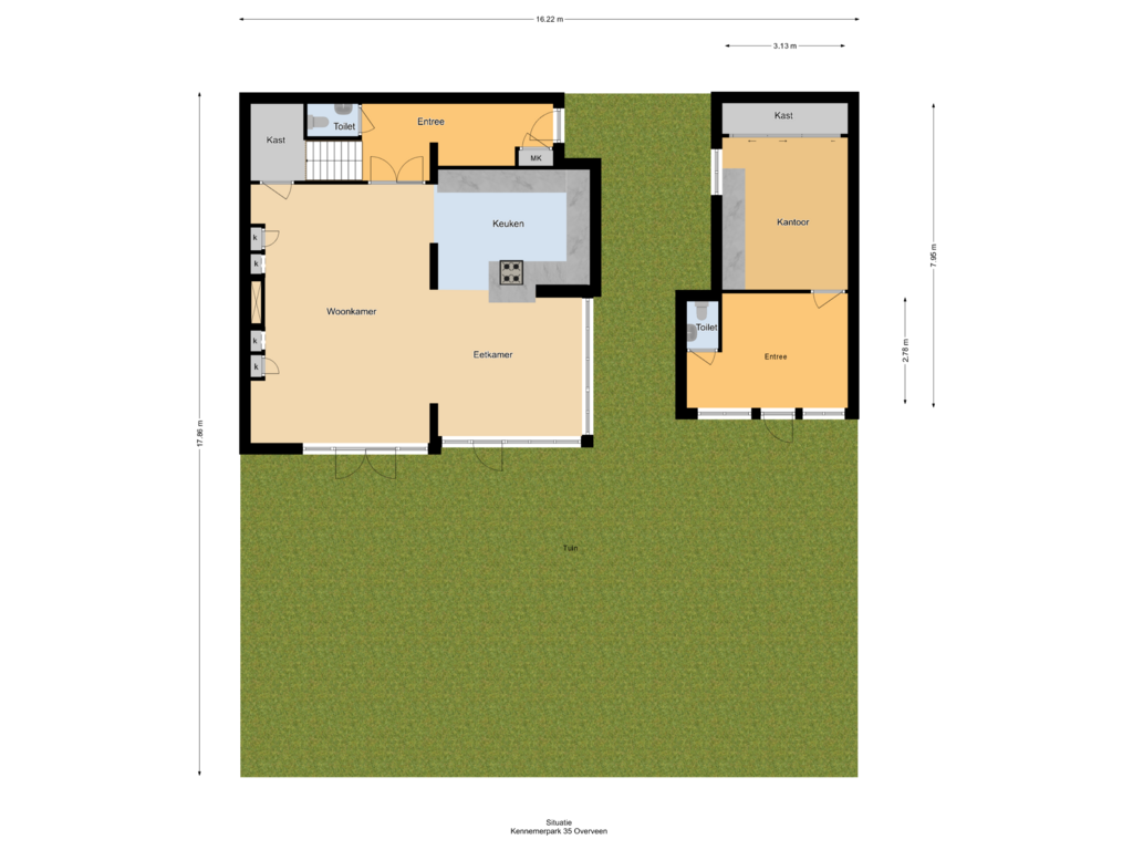 View floorplan of Situatie of Kennemerpark 35