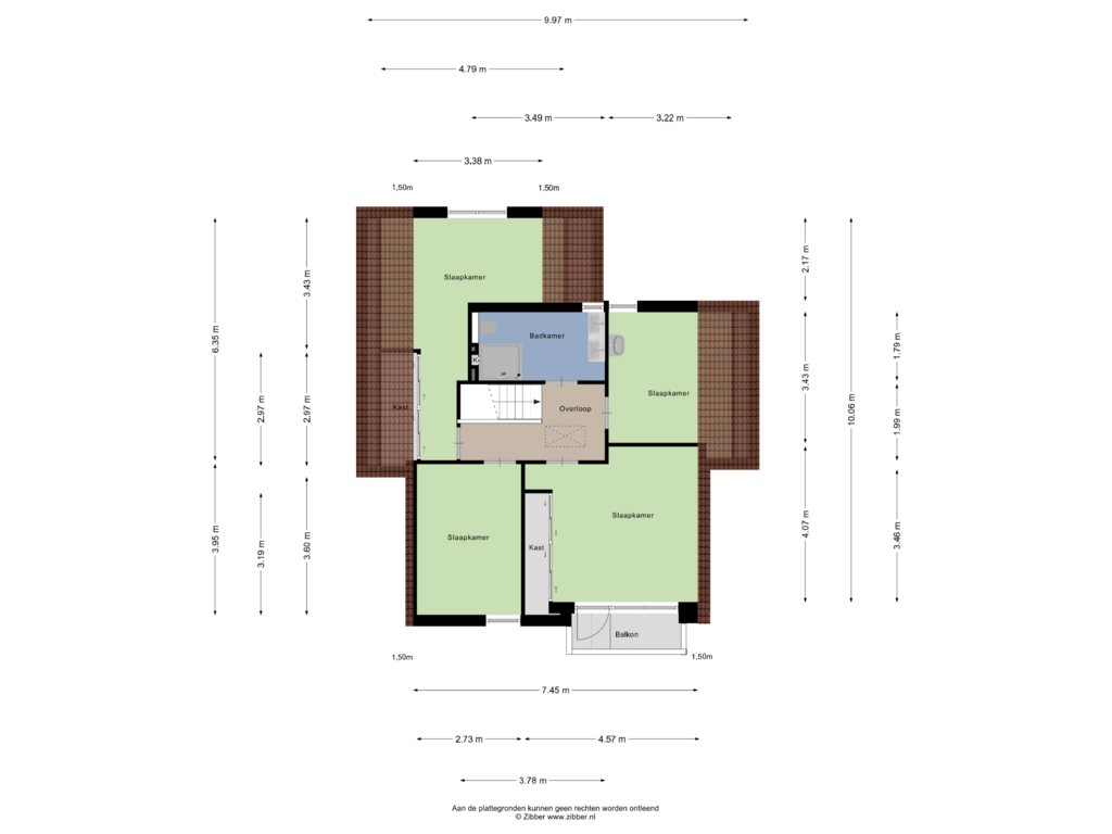 Bekijk plattegrond van Eerste Verdieping van Rijnstraat 30