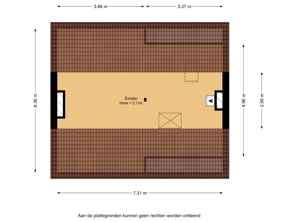 View floorplan of 2e verdieping of Otterloseweg 22