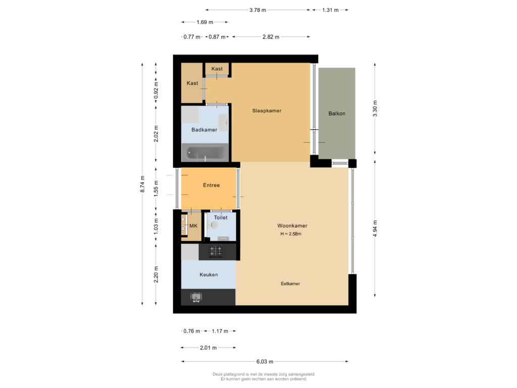 Bekijk plattegrond van Appartement van Sweelinckplein 134