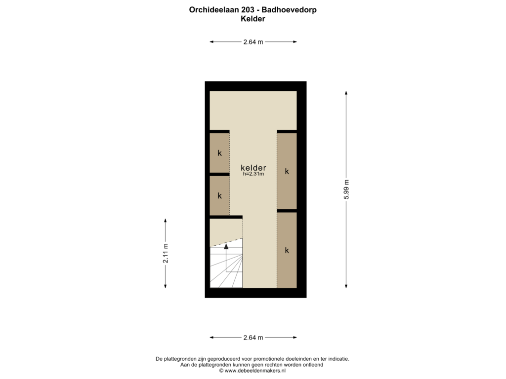 View floorplan of KELDER of Orchideelaan 203