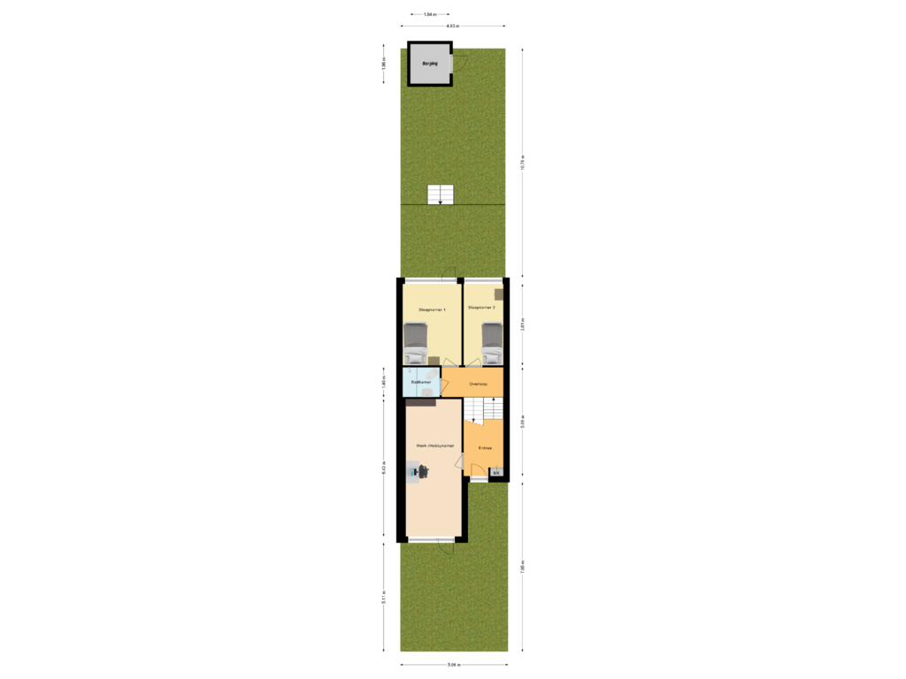 Bekijk plattegrond van Begane Grond Met Tuin van Dokter Kanterslaan 120