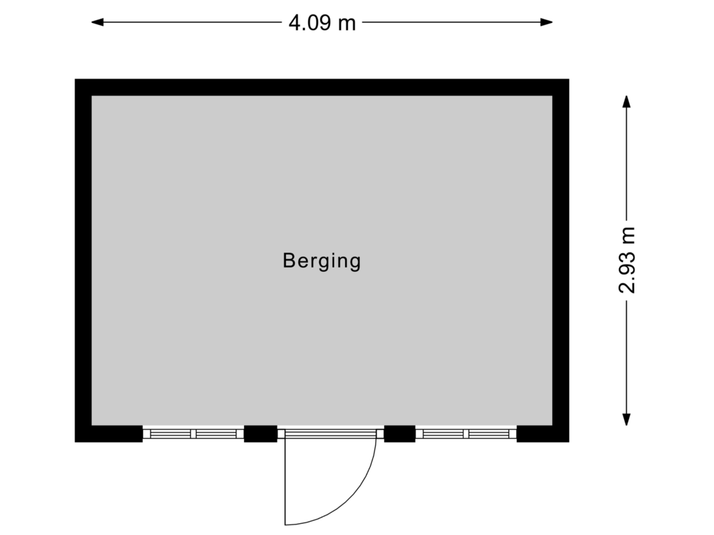 Bekijk plattegrond van Berging van Zuideinde 199