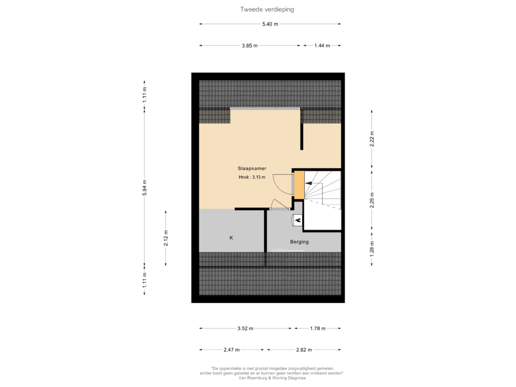 View floorplan of Tweede verdieping of Paaldijk 133