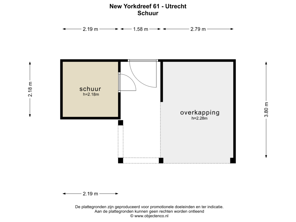 Bekijk plattegrond van SCHUUR van New Yorkdreef 61