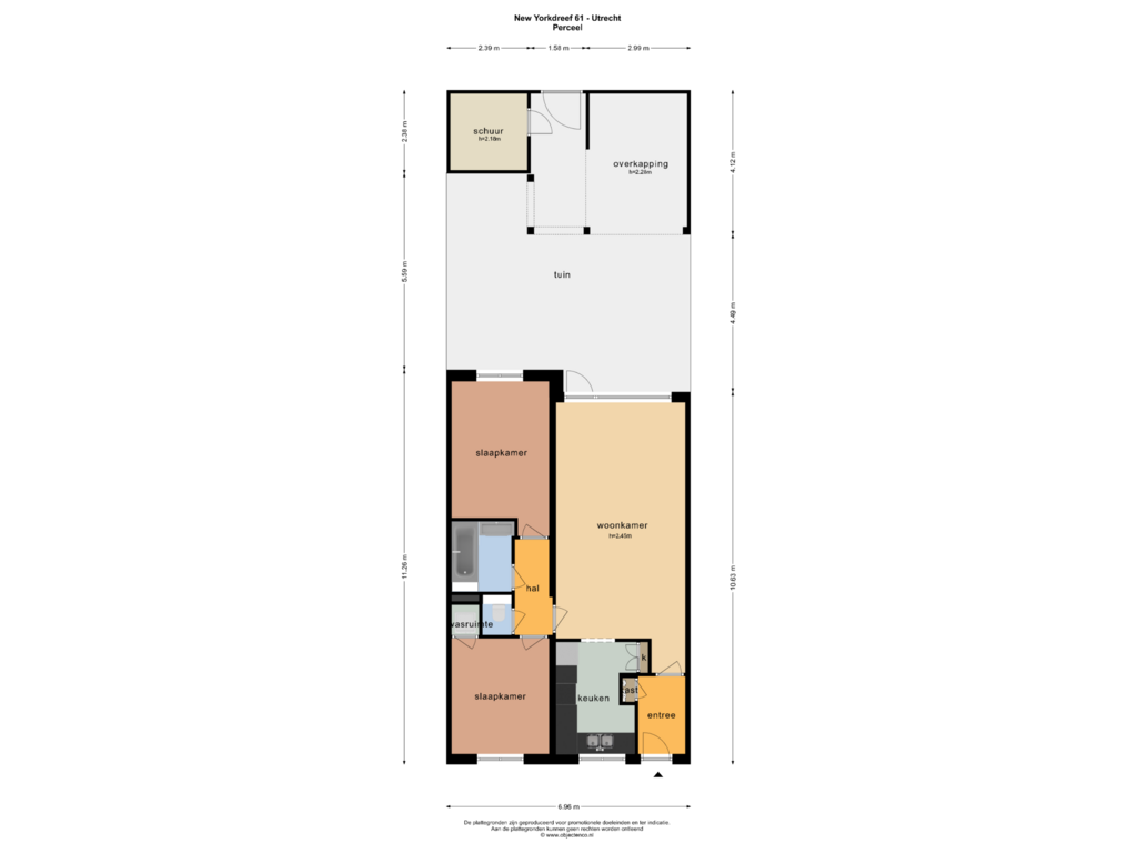 Bekijk plattegrond van PERCEEL van New Yorkdreef 61