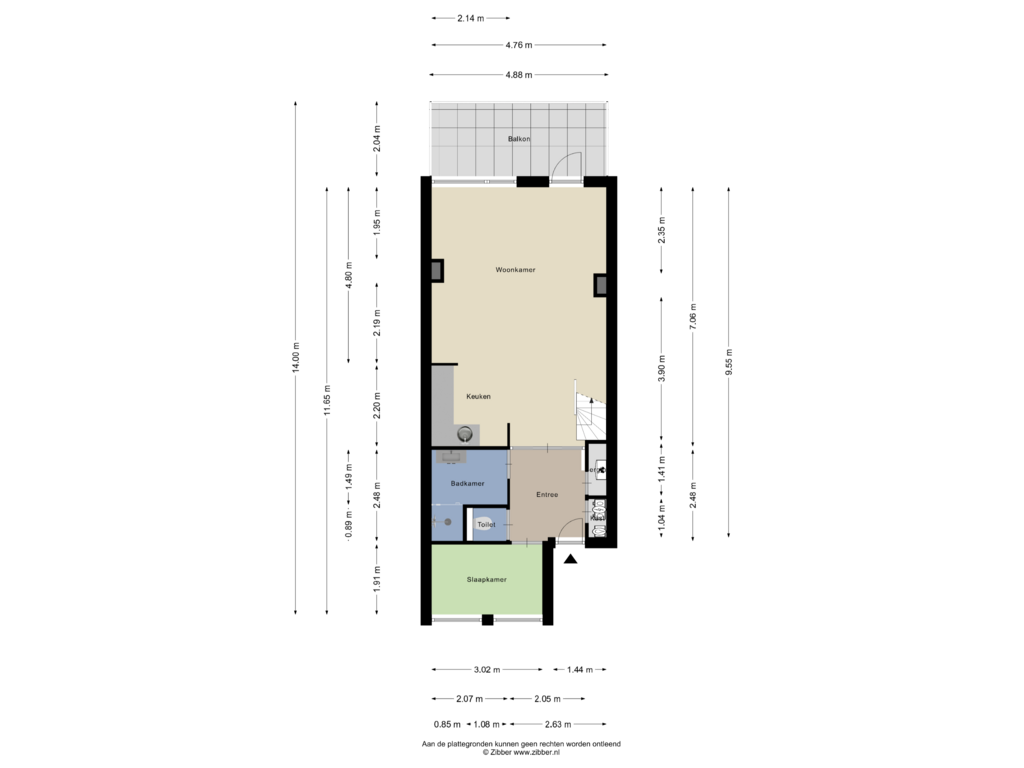 Bekijk plattegrond van Begane Grond van Aak 11-C