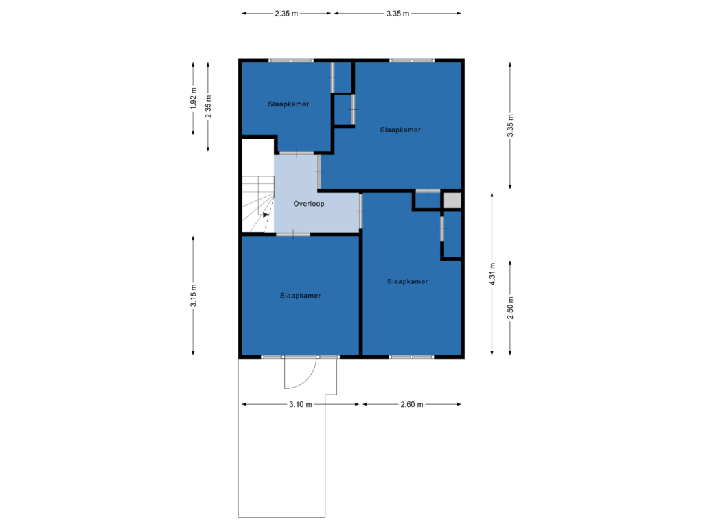 Bekijk plattegrond van 1e verdieping van Beatrixlaan 6