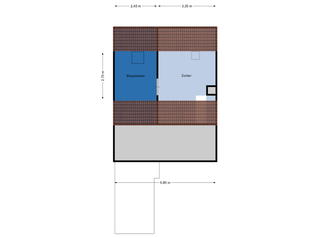 Bekijk plattegrond van 2 verdieping van Beatrixlaan 6