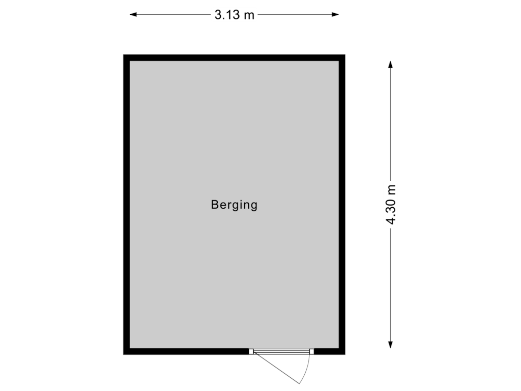 View floorplan of Berging 2 of Marinestraat 19-C