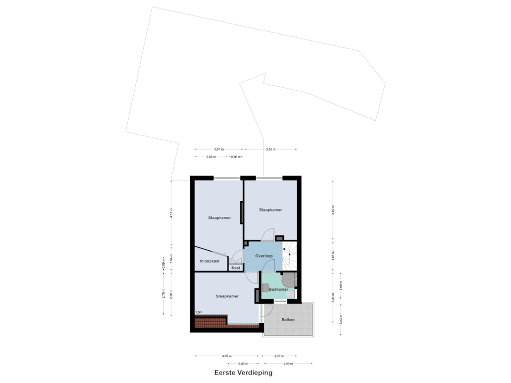 View floorplan of Eerste Verdieping of Ambachtsingel 101