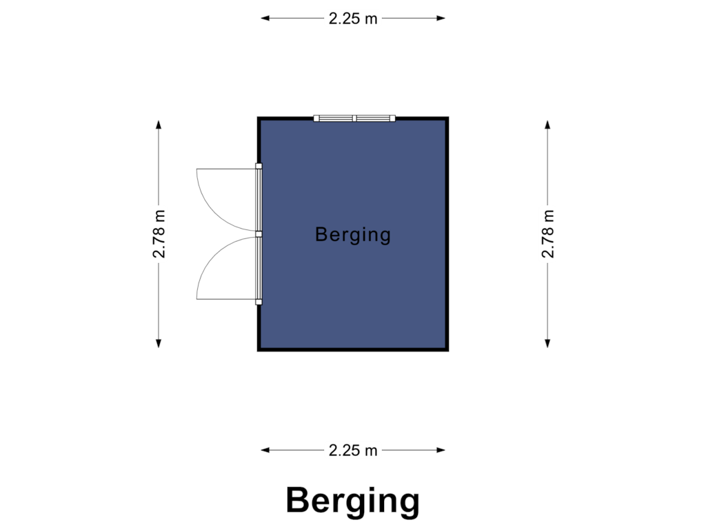 View floorplan of Berging of Ambachtsingel 101