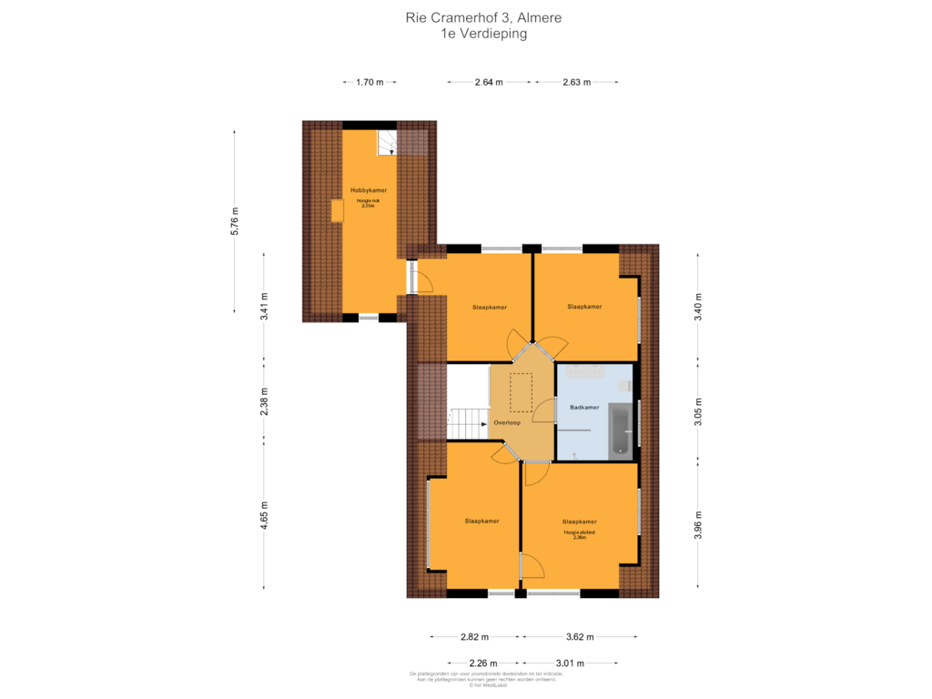 Bekijk plattegrond van 1e Verdieping van Rie Cramerhof 3