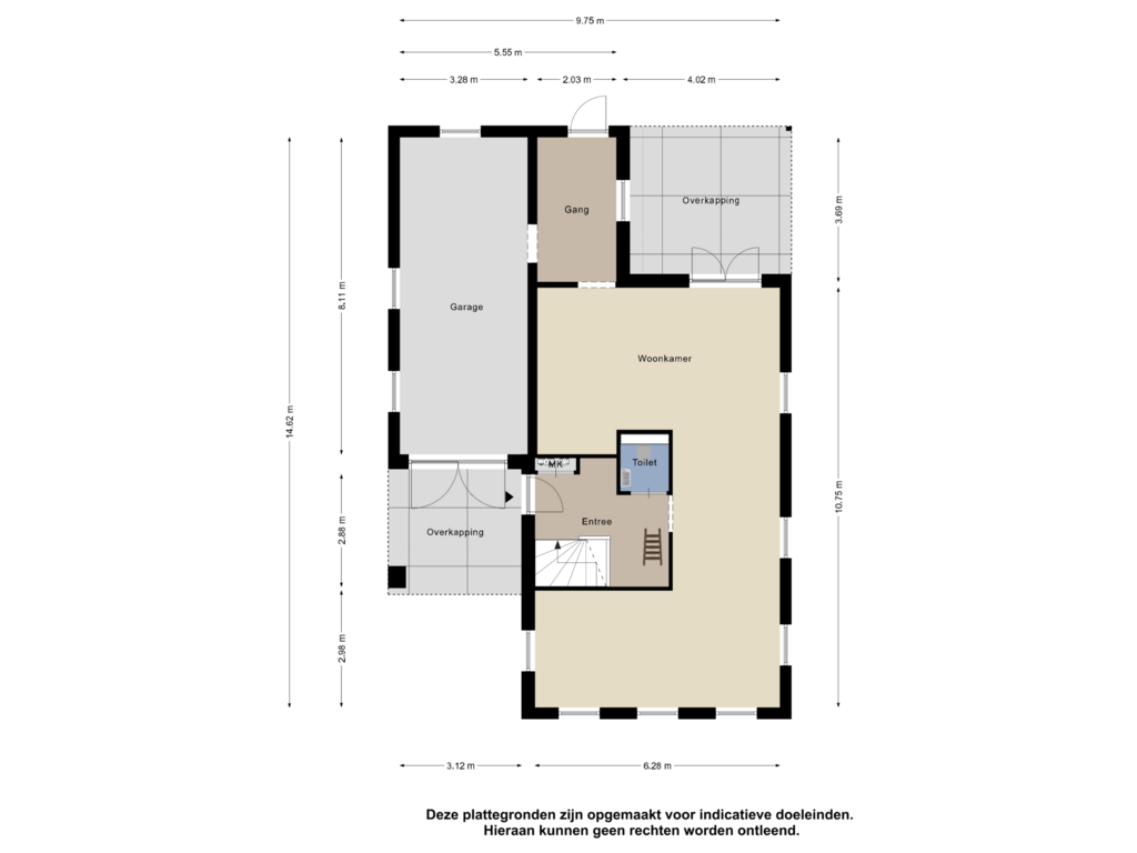 View floorplan of Begane Grond of Kleen-Esch 24