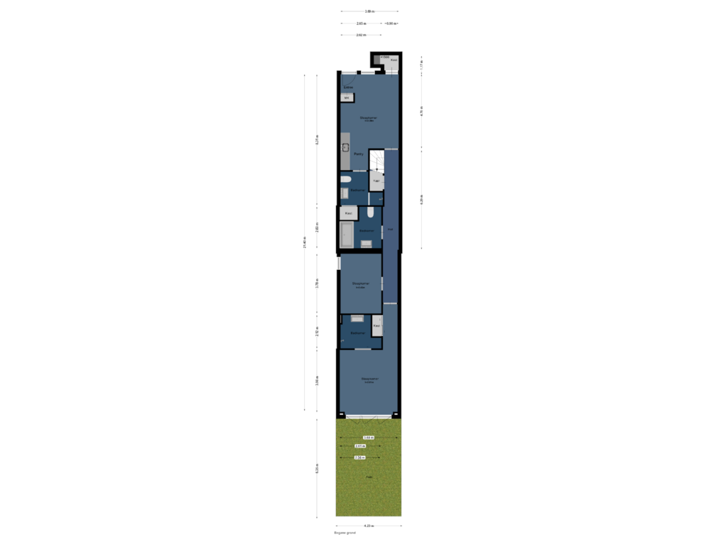 Bekijk plattegrond van Begane grond van Prinsengracht 458-A