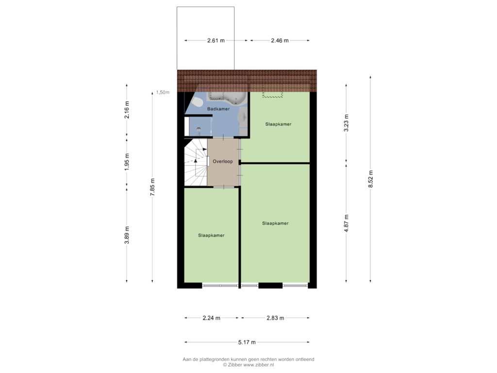 View floorplan of Eerste Verdieping of Planetenlaan 66