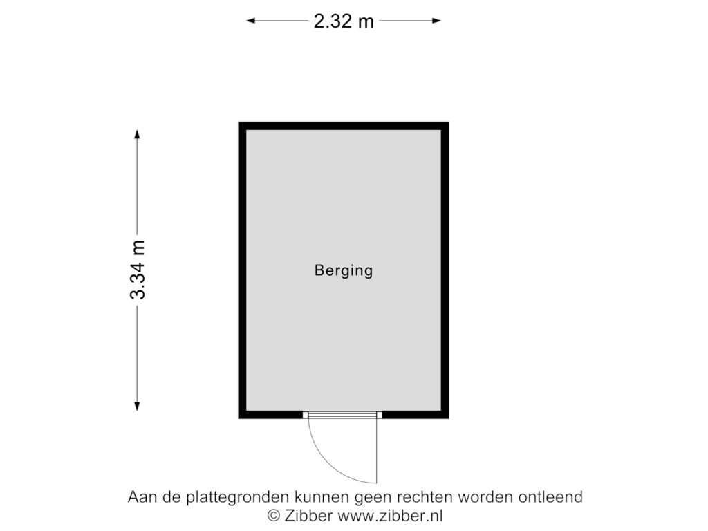 View floorplan of Berging of Planetenlaan 66