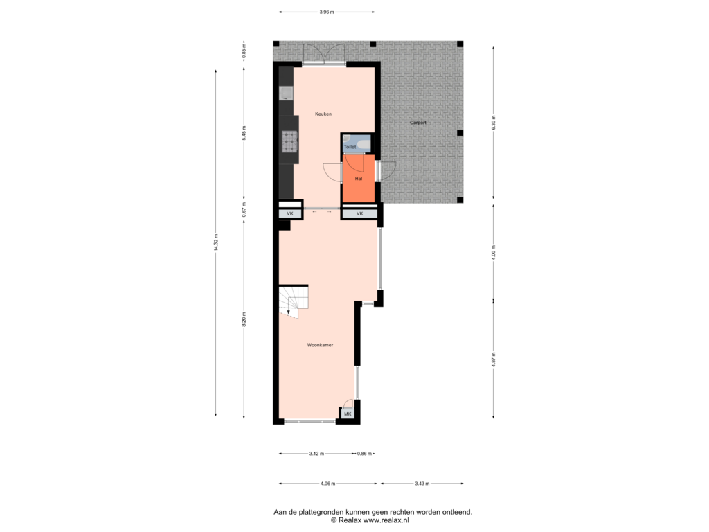 Bekijk plattegrond van Begane grond van Spoorlaan 15