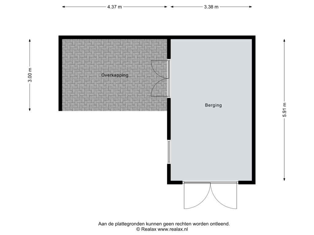 Bekijk plattegrond van Berging van Spoorlaan 15