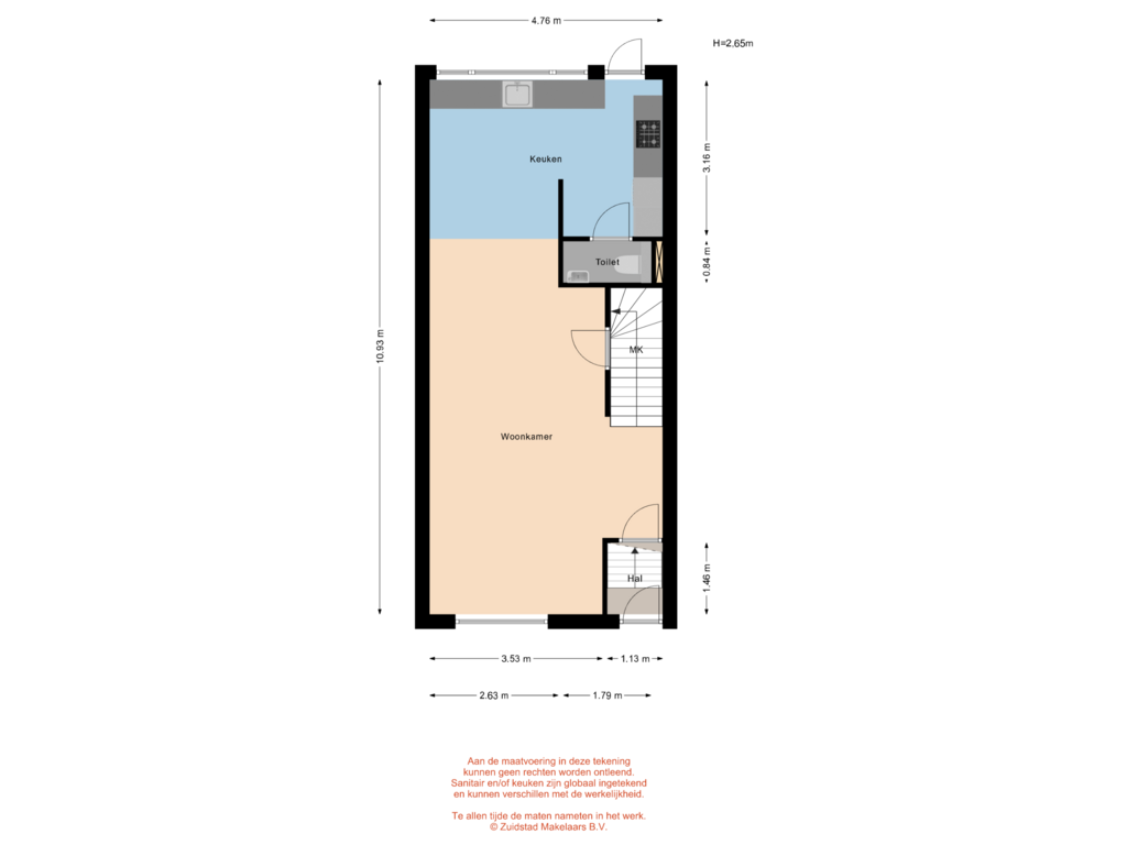 Bekijk plattegrond van Geervlietstraat 31 - Begane grond van Geervlietstraat 31