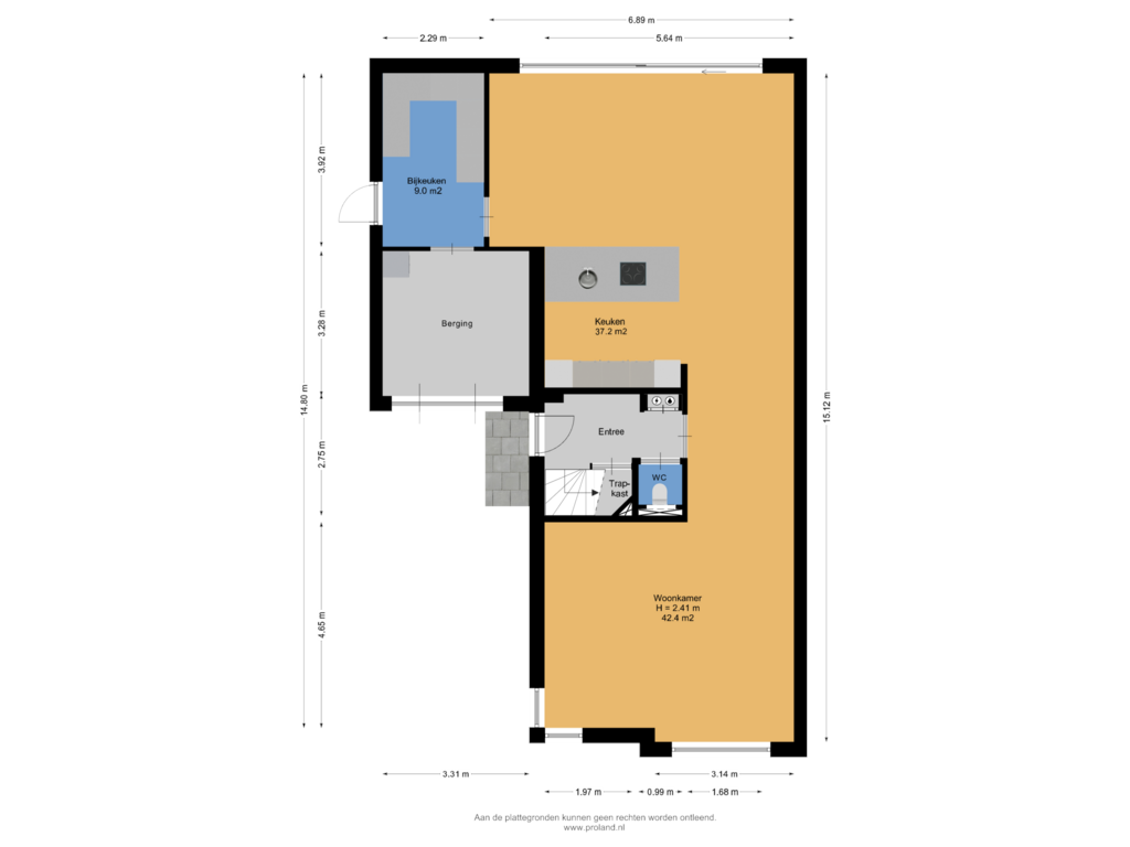 View floorplan of Begane Grond of Toermalijndreef 112