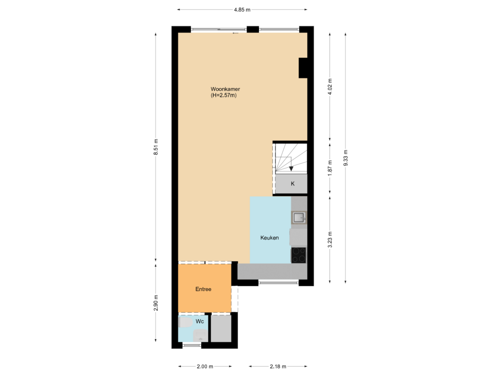 Bekijk plattegrond van First floor van De Wieken 62