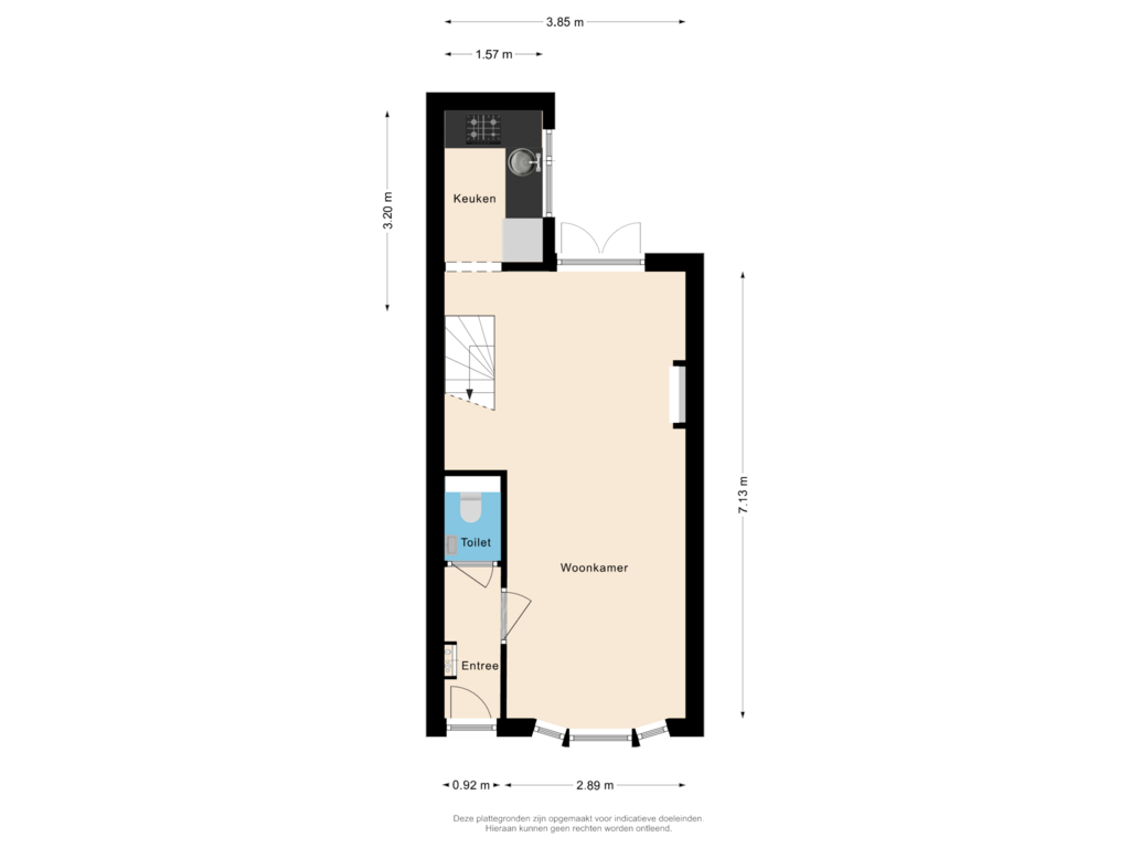 Bekijk plattegrond van Begane grond van Korte Annastraat 8