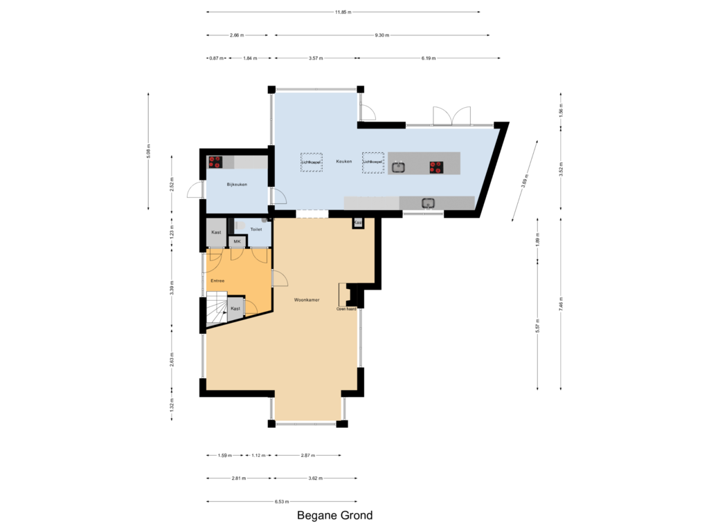 View floorplan of Begane Grond of Achterweg 35