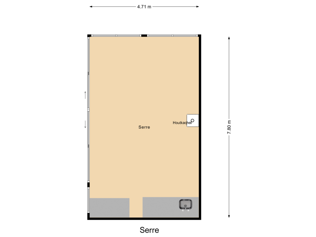 View floorplan of Serre of Achterweg 35