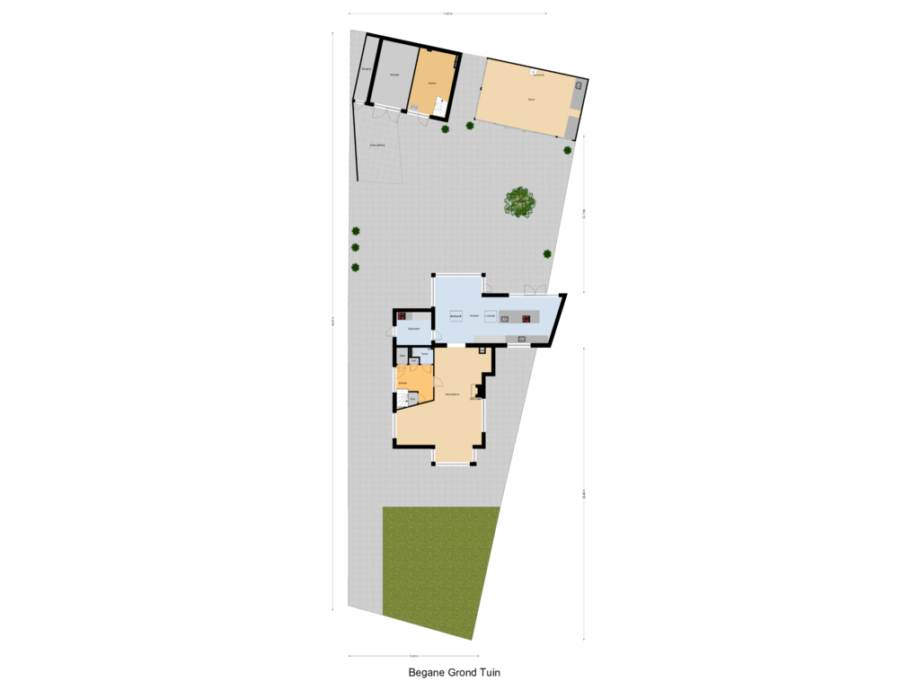 View floorplan of Begane Grond Tuin of Achterweg 35