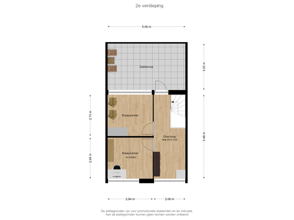 View floorplan of 2e verdieping of Fruitlaan 25