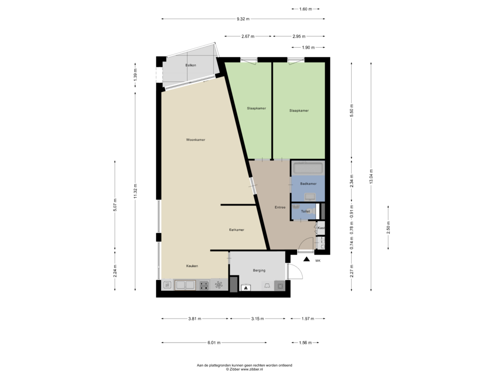 Bekijk plattegrond van Appartement van Diekirchlaan 35