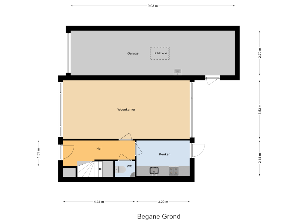 Bekijk plattegrond van Begane Grond van Breede Kampen 36