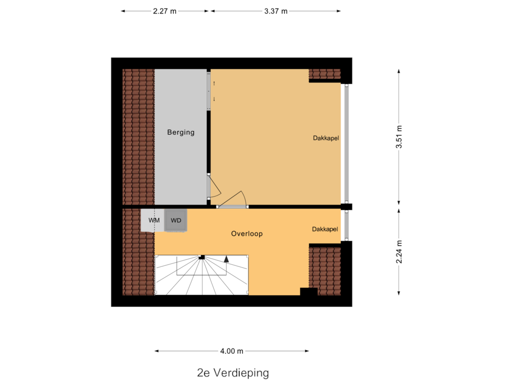 Bekijk plattegrond van 2e Verdieping van Breede Kampen 36