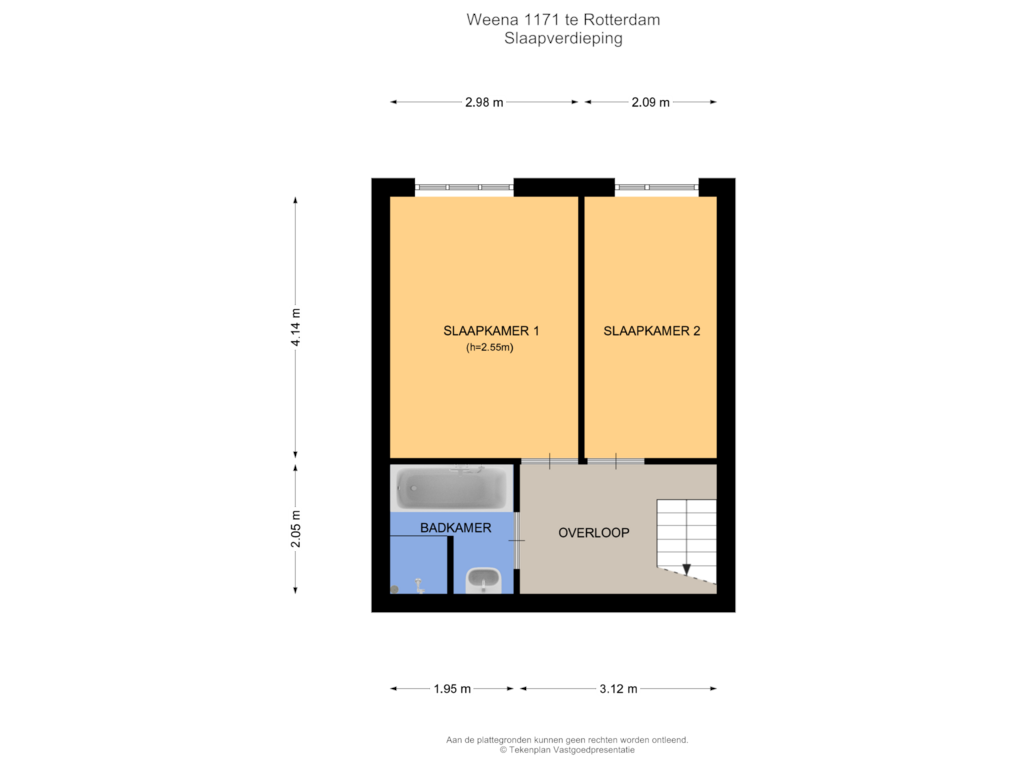 View floorplan of Slaapverdieping of Weena 1171