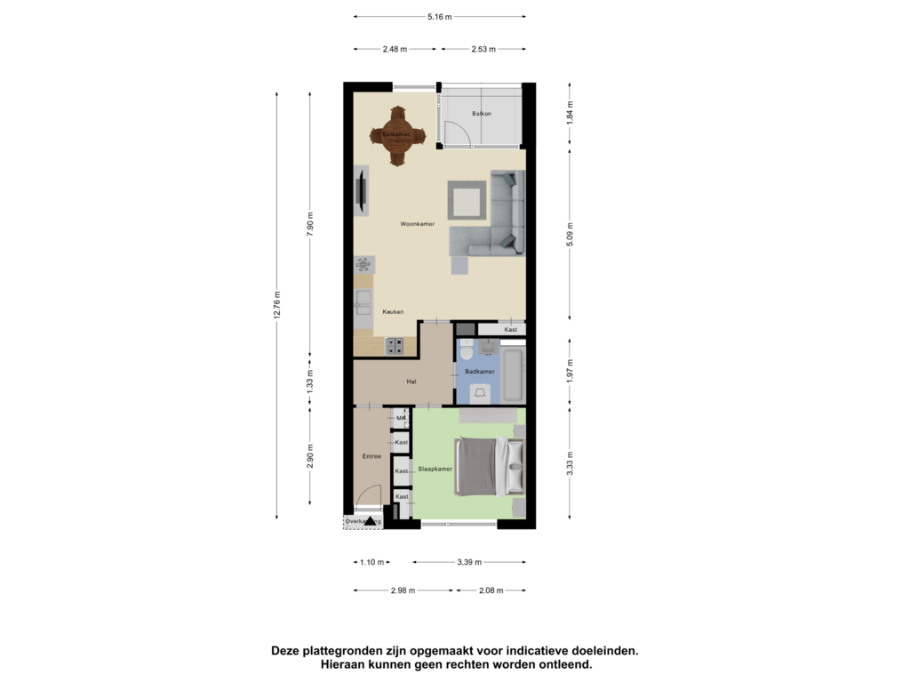 View floorplan of Appartement of Trekvogelweg 58-D