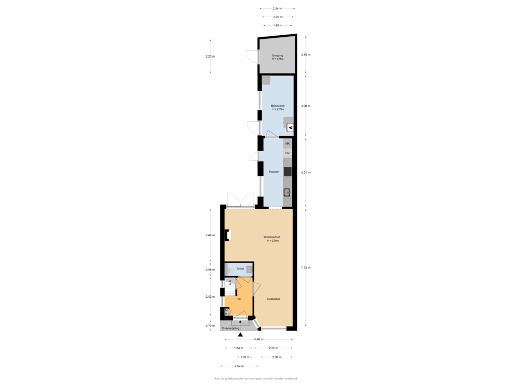 View floorplan of Begane grond of Oranjestraat 25