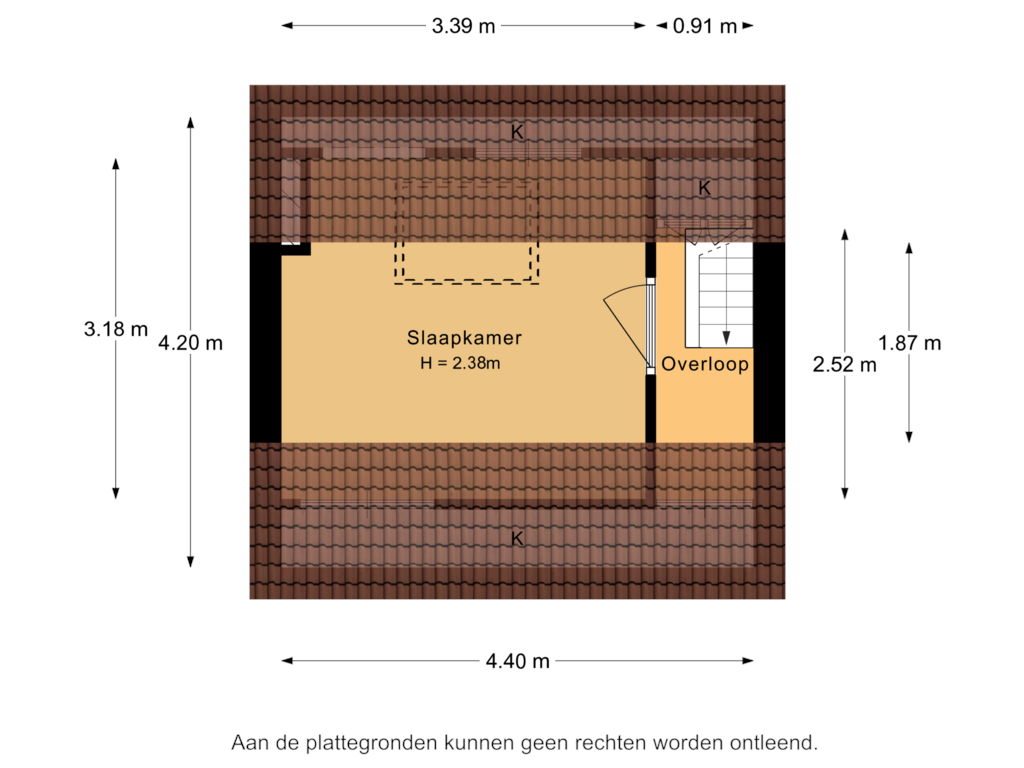 View floorplan of 2e verdieping of Oranjestraat 25