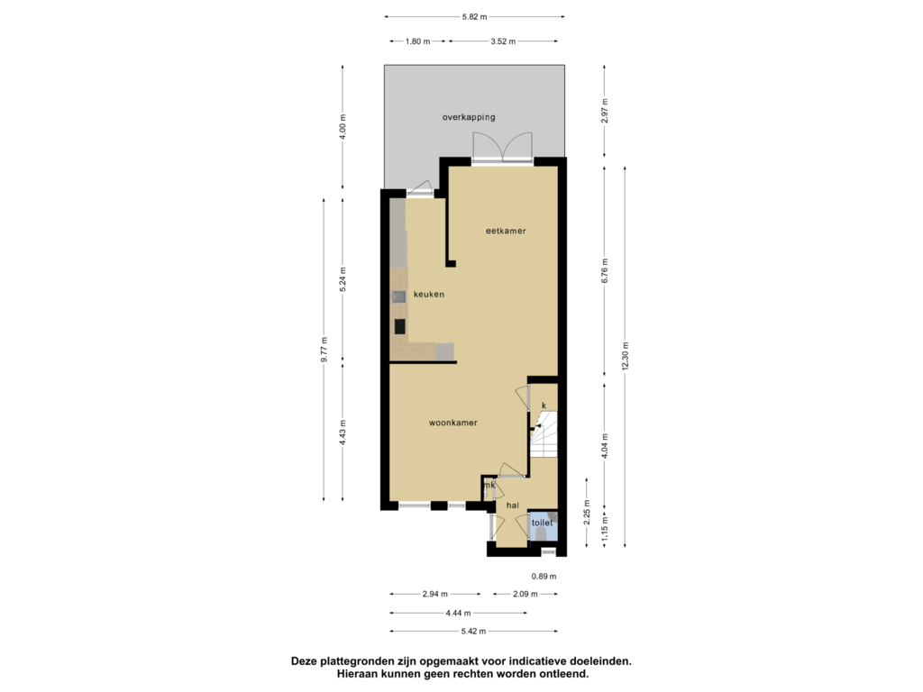 Bekijk plattegrond van Begane grond van De Doorn 50