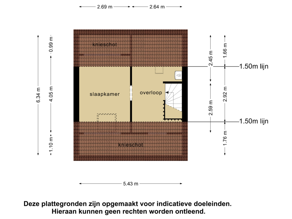 Bekijk plattegrond van 2e  verdieping van De Doorn 50