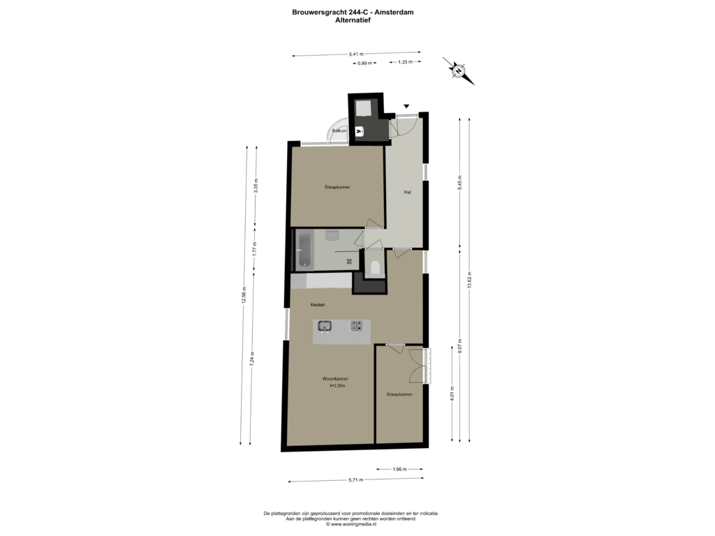 Bekijk plattegrond van Alt_1 van Brouwersgracht 244-C